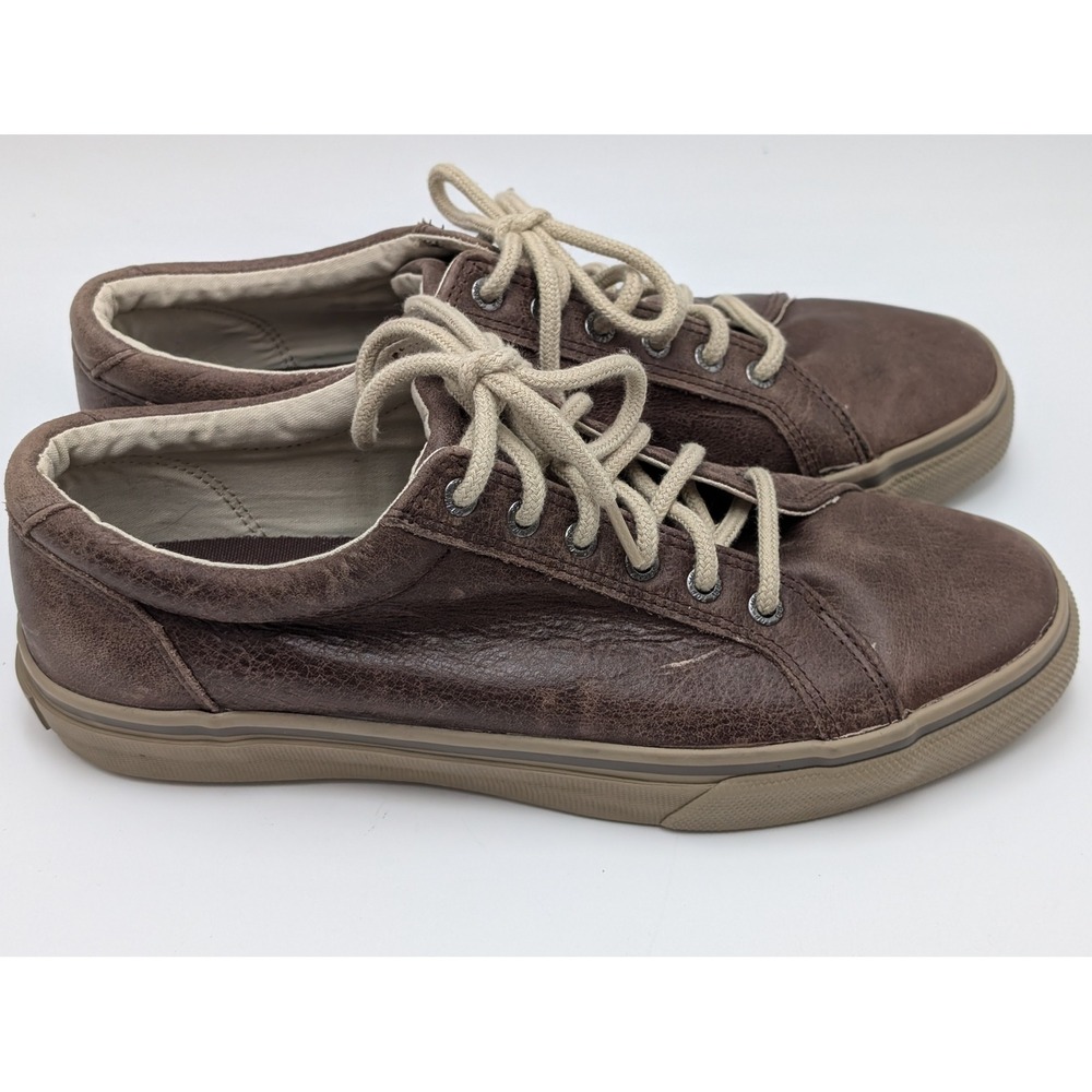Sperry Sneakers Mens 11 Brown Striper CVO STS12184 Leather Low Top Casual Shoe